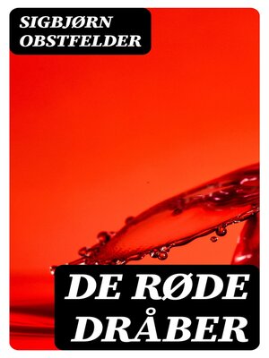 cover image of De røde dråber